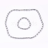 Non-magnetic Synthetic Hematite Jewelry Sets SJEW-G074-02P-1