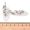 Natural Quartz Crystal Double Terminal Pointed Pendants G-C144-03P-05-3