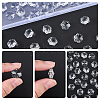 80Pcs Transparent Faceted Glass Connector Charms GLAA-SP0001-88C-01-5