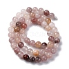 Natural Violet Strawberry Quartz Beads Strands X-G-P530-B02-02-3