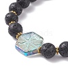 Natural Lava Rock Beads Oil Diffuser Stretch Bracelet BJEW-JB07246-6