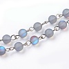 Handmade Natural Moonstone Beads Chains AJEW-JB00430-1