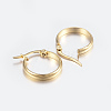 304 Stainless Steel Hoop Earrings X-EJEW-G239-51G-2