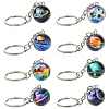 Round Glass Beads Keychain KEYC-YW00066-01-2