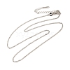 Brass Cable Chain Necklaces NJEW-B119-08P-2