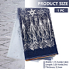 Polyester Snowflake Pattern Gauze Stained Silver Fabric AJEW-WH0314-911B-2
