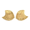 304 Stainless Steel Ocean Wave Stud Earrings for Women EJEW-U022-01G-1