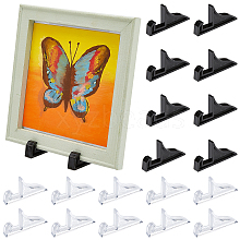   20Pcs 2 Colors Plastic Photo Frame Display Stands ODIS-PH0001-50