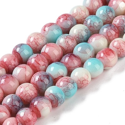 Baking Paint Glass Bead Strands GLAA-H031-01A-M-1