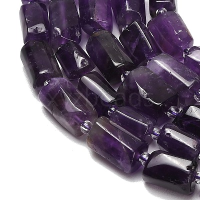 Natural Chevron Amethyst Beads Strands G-F836-B05-01-1