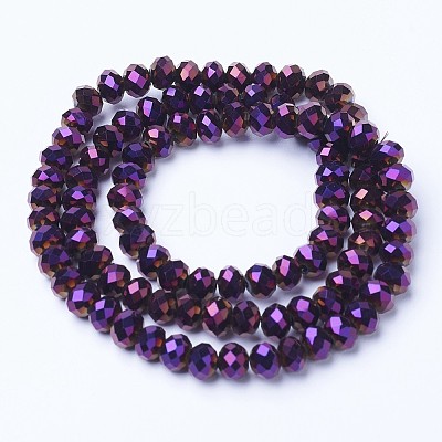 Electroplate Transparent Glass Beads Strands LS-EGLA-A034-T1mm-UA06-1