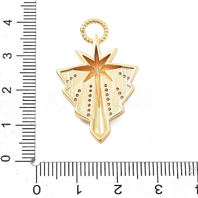 Brass Micro Pave Cubic Zirconia Pendants KK-L209-095G-1