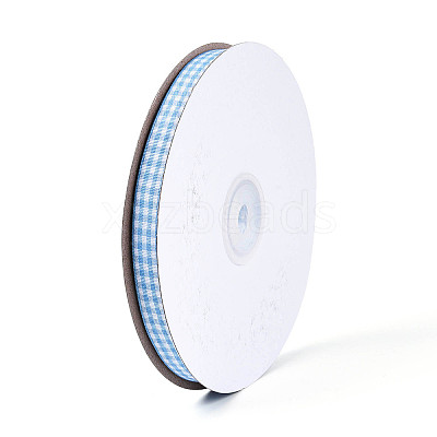 Single Face Plaid Polyester Satin Ribbon SRIB-T009-10D-1