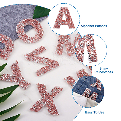Alphabet Rhinestone Patches FW-TAC0001-01C-1