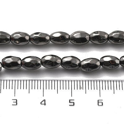 Synthetic Magnetic Hematite Beads Strands G-P518-07-1
