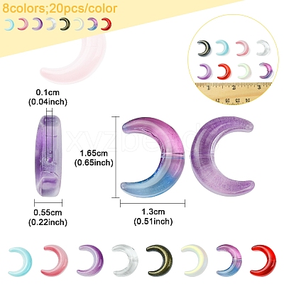20Pcs Gradient Color Handmade Lampwork Beads LAMP-FS0001-18D-1