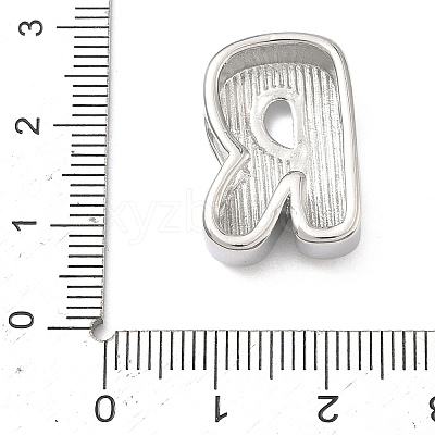 Brass Initial Beads KK-B167-27P-01R-1