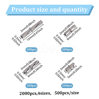 2000Pcs 4 Styles Glass Twisted Bugle Beads SEED-GO0001-09C-1
