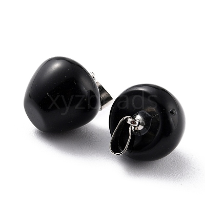 Natural Obsidian Pendants G-Z022-01C-1