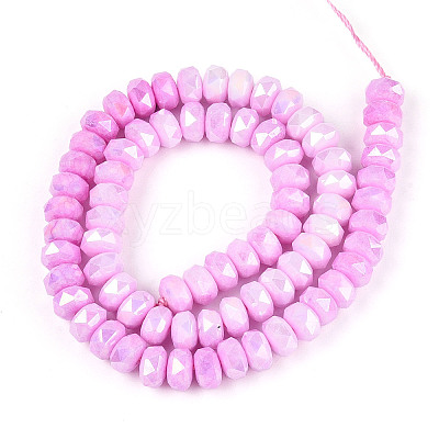 Anti-Tarnish Electroplate Glass Beads Strands GLAA-T025-8mm-11G-1