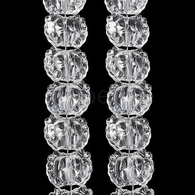 Electroplate Baking Paint Transparent Glass Beads Strands GL-CBA17FF-02L-1