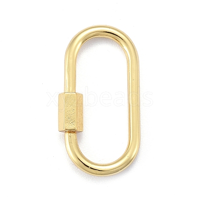 Brass Screw Carabiner Lock Charms ZIRC-E164-12G-1