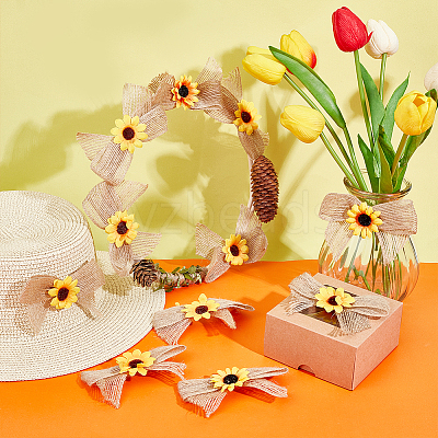 Linen Bowknot Ornament Accessories LS-DIY-WH0430-069-1
