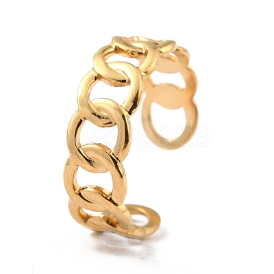 Ion Plating(IP) 304 Stainless Steel Finger Rings RJEW-L102-21G-1