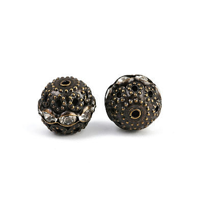 Brass Rhinestone Beads RB-A011-12mm-01AB-NF-1