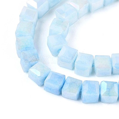 Anti-Tarnish Electroplate Glass Beads Strands GLAA-T025-4mm-10F-1