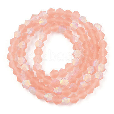 Imitate Austrian Crystal Bicone Frosted Glass Beads Strands EGLA-A039-T2mm-MB15-1