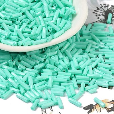 Baking Paint Glass Twist Bugle Beads SEED-C004-02D-1