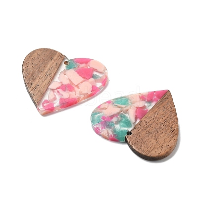 Resin and Walnut Pendants FIND-R051-09B-1