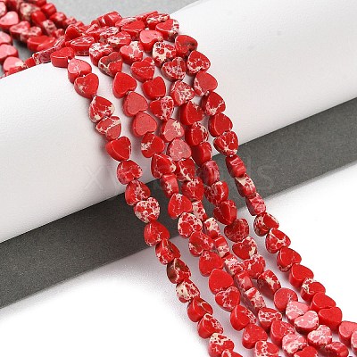 Dyed Synthetic Imperial Jasper Beads Strands G-M403-A36-01-1
