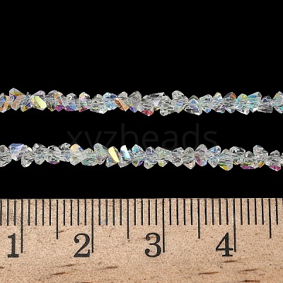 Electroplate Transparent Glass Beads Strands EGLA-P061-04C-AB22-1
