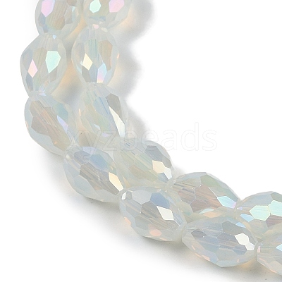 Opaque Solid Color Electroplate Glass Beads Strands EGLA-N013-J4mm-B02-1