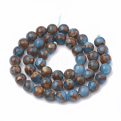 Natural Chalcedony Beads Strands X-G-S333-6mm-014C-1