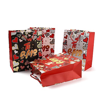 4 Colors Valentine's Day Love Paper Gift Bags CARB-D014-01E-1