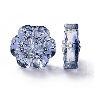 Transparent Spray Painted Glass Beads GLAA-I050-03-1