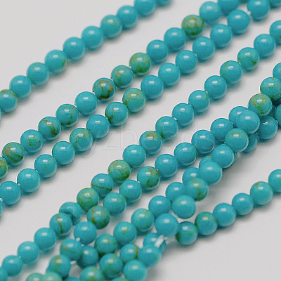 Imported Synthetic Turquoise Bead Strands G-A130-2mm-L05-1-1