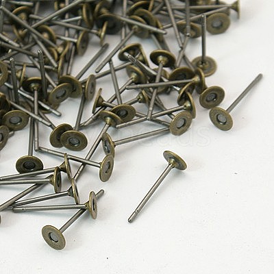 Stud Earring Settings KK-C2903-NFAB-1