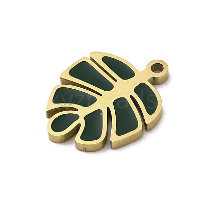 304 Stainless Steel Enamel Charms STAS-I335-04G-04-1