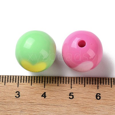 Two Tone Opaque Acrylic Beads LS-X-SACR-I005-07C-1