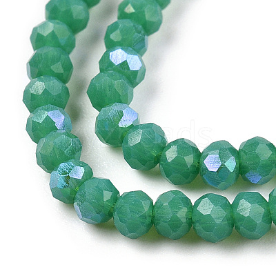 Electroplate Opaque Solid Color Glass Beads Strands EGLA-A034-P2mm-L25-1