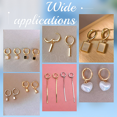 12Pcs 201 Stainless Steel Hoop Earrings STAS-UN0056-85-1