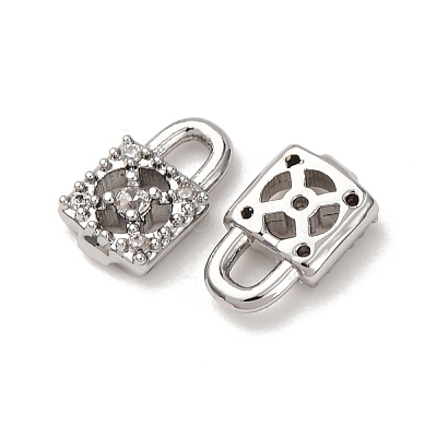 Brass Micro Pave Cubic Zirconia Pendants ZIRC-L105-05B-P-1