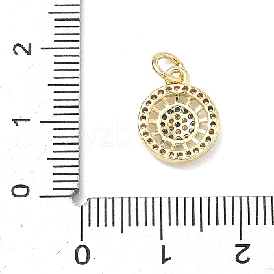 Brass Micro Pave Cubic Zirconia Pendants KK-K417-15A-G-1