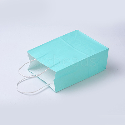 Pure Color Kraft Paper Bags AJEW-G020-D-14-1