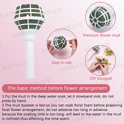 2Pcs Plastic Bridal Bouquet Holder FIND-SP0005-59-1