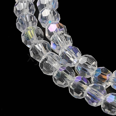 Electroplate Transparent Glass Beads Strands LS-EGLA-A035-T3mm-L19-1